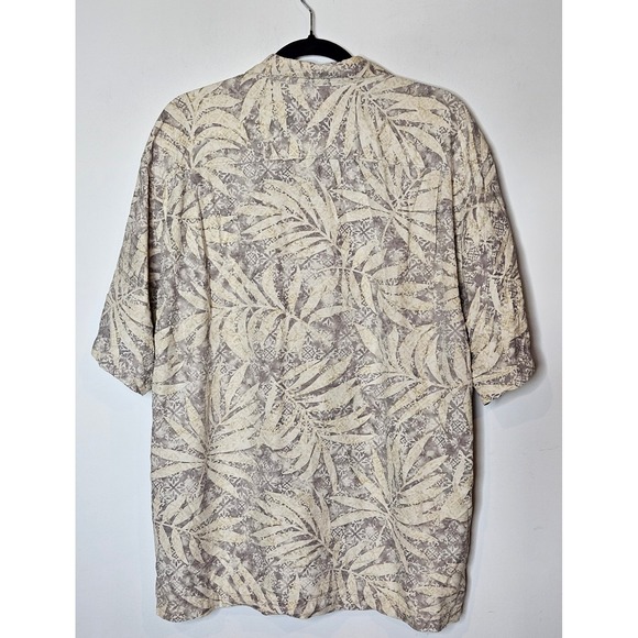 Tommy Bahama 100% Silk Tropical Palm Print Button Up Shirt Mens XL Resortwear - Picture 4 of 4
